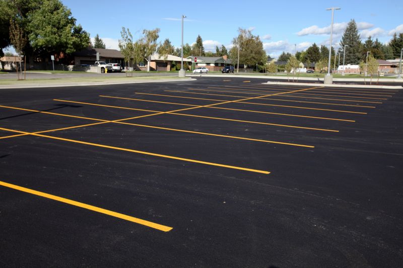 Newly Paved Parking Lot