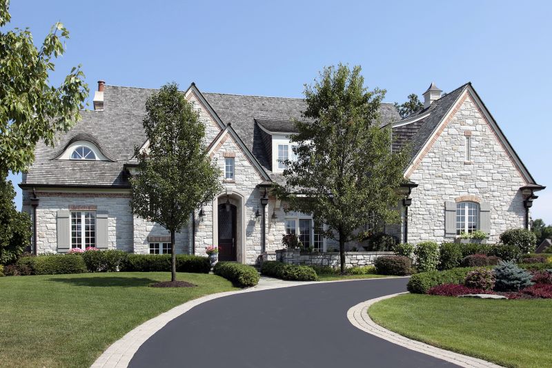 Blacktop Driveway with Edges